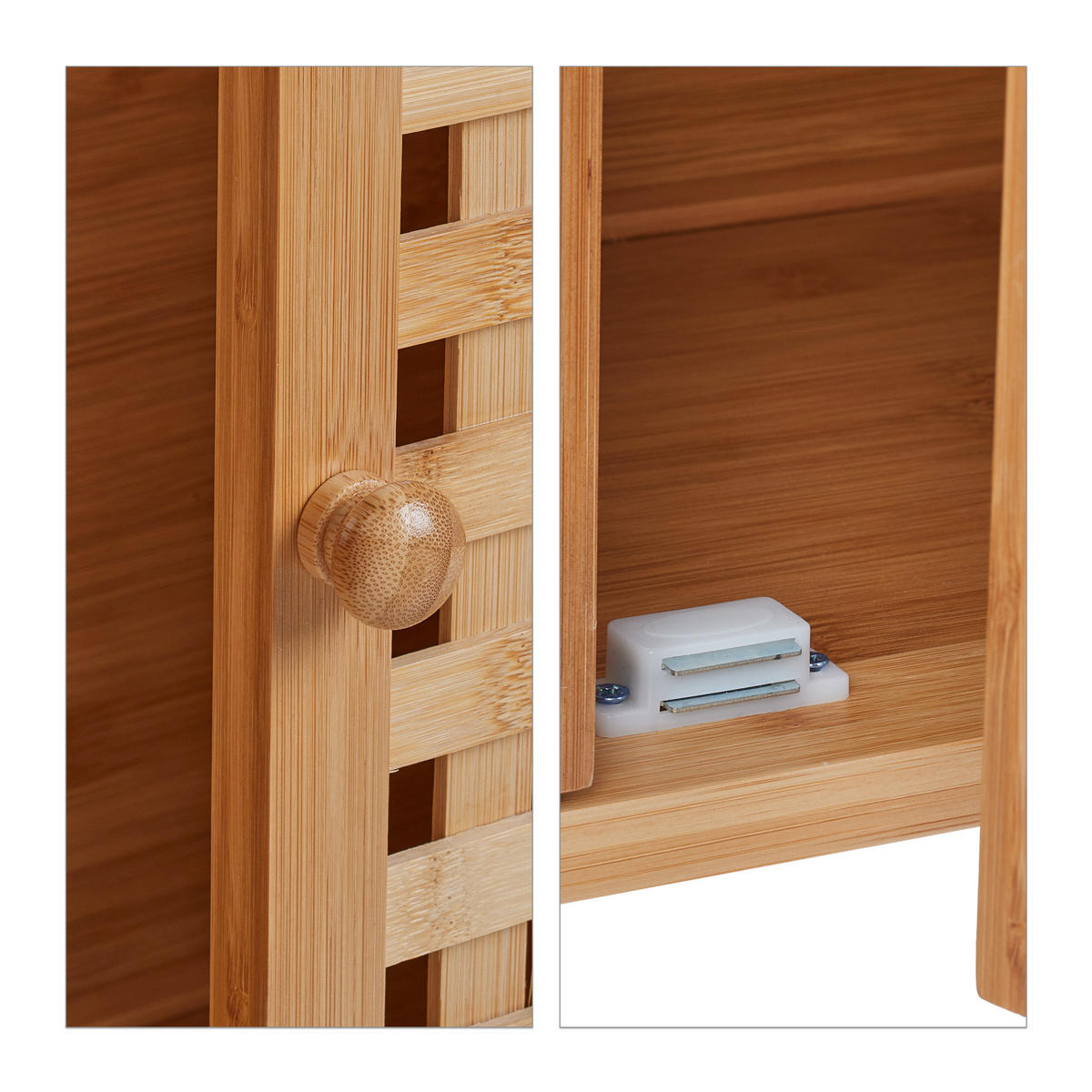 WASCHBECKENUNTERSCHRANK - Hellbraun, Holz/Holzwerkstoff (66/61/30cm) - Relaxdays