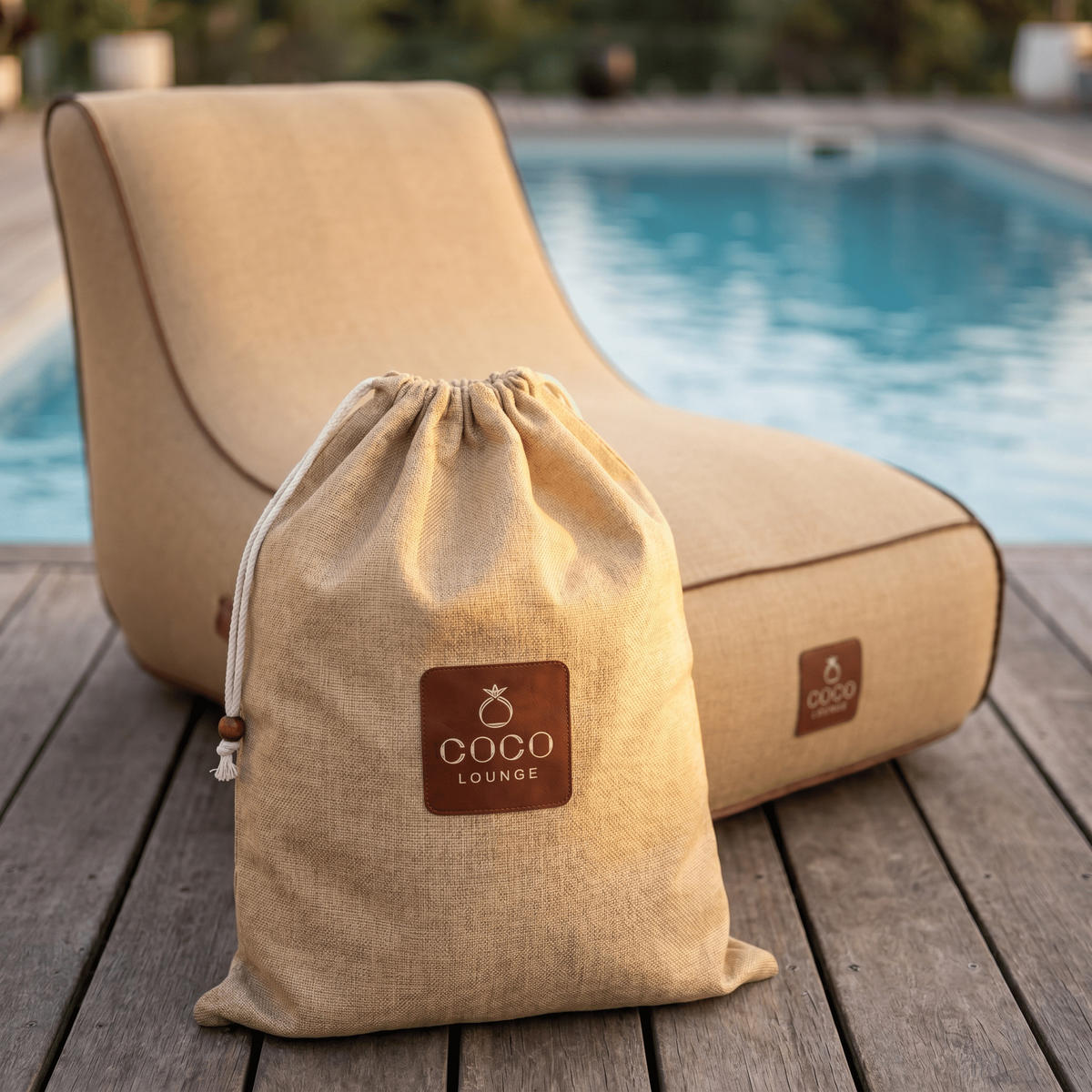 LOUNGESESSEL RIVIERA Beige - Beige, Kunststoff/Textil (75/75/75cm) - Coco Lounge