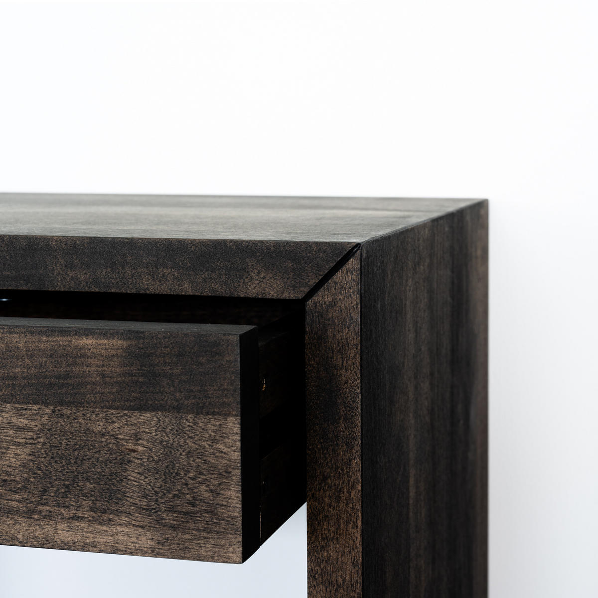 NACHTTISCH Hugo 2er Set, schwarze Birke, 30/39/39 cm - Schwarz, Holz (39/39/30cm) - WOODEK