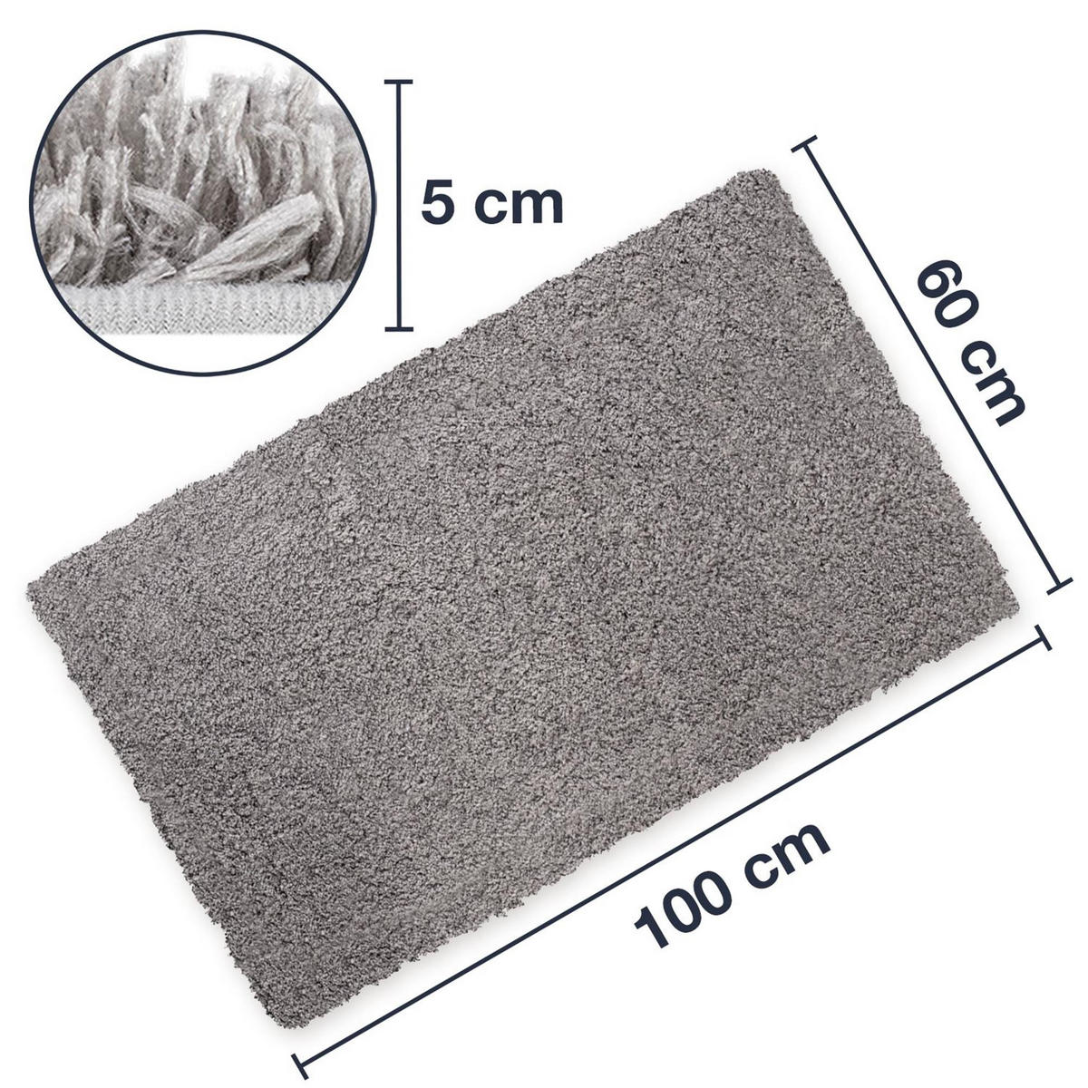 BADTEPPICH VIENNA - Grau, Textil (60/100cm) - WohnDirect