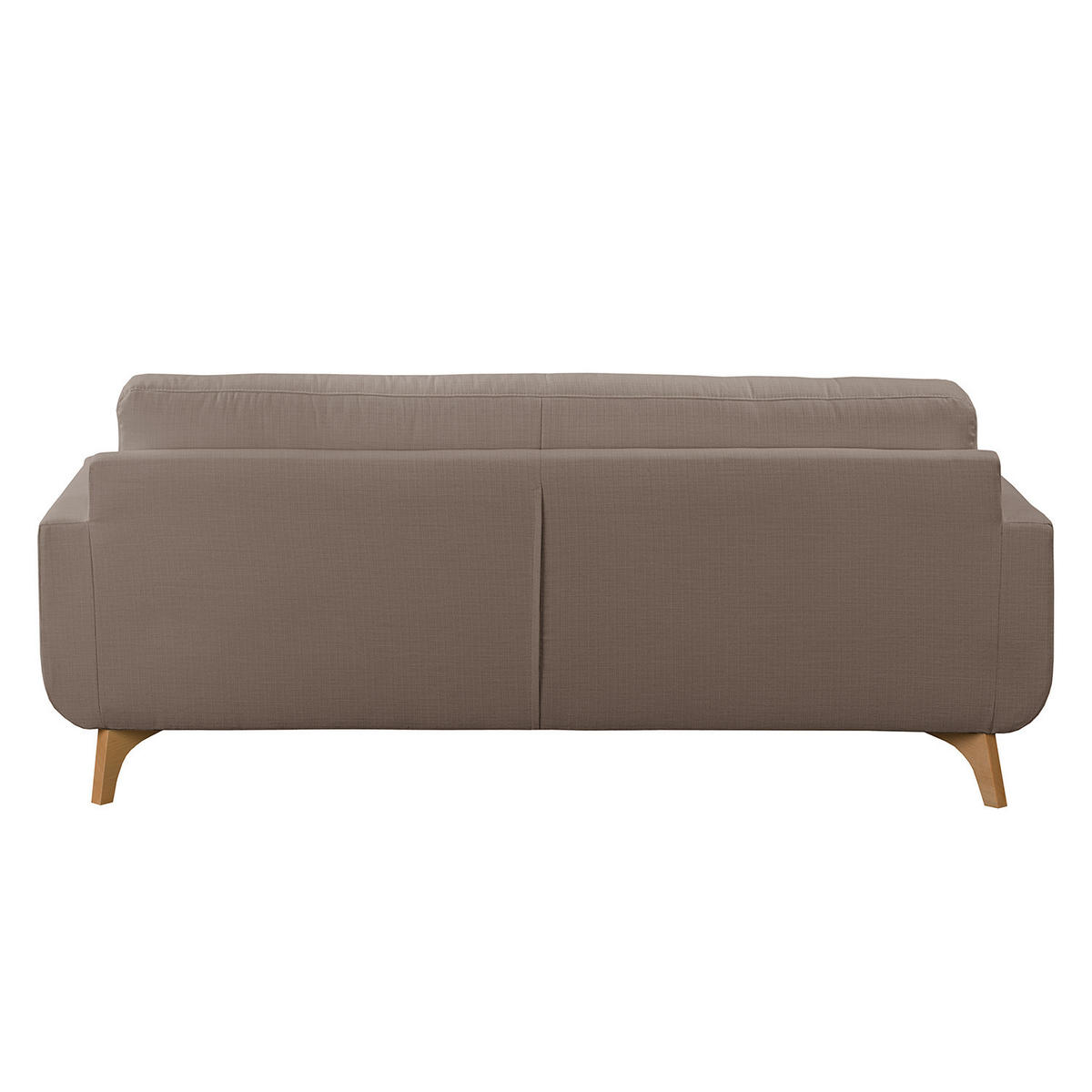 ECKSOFA mit Longchair - Strukturstoff - Cappuccino, Textil (208/150cm) - home24