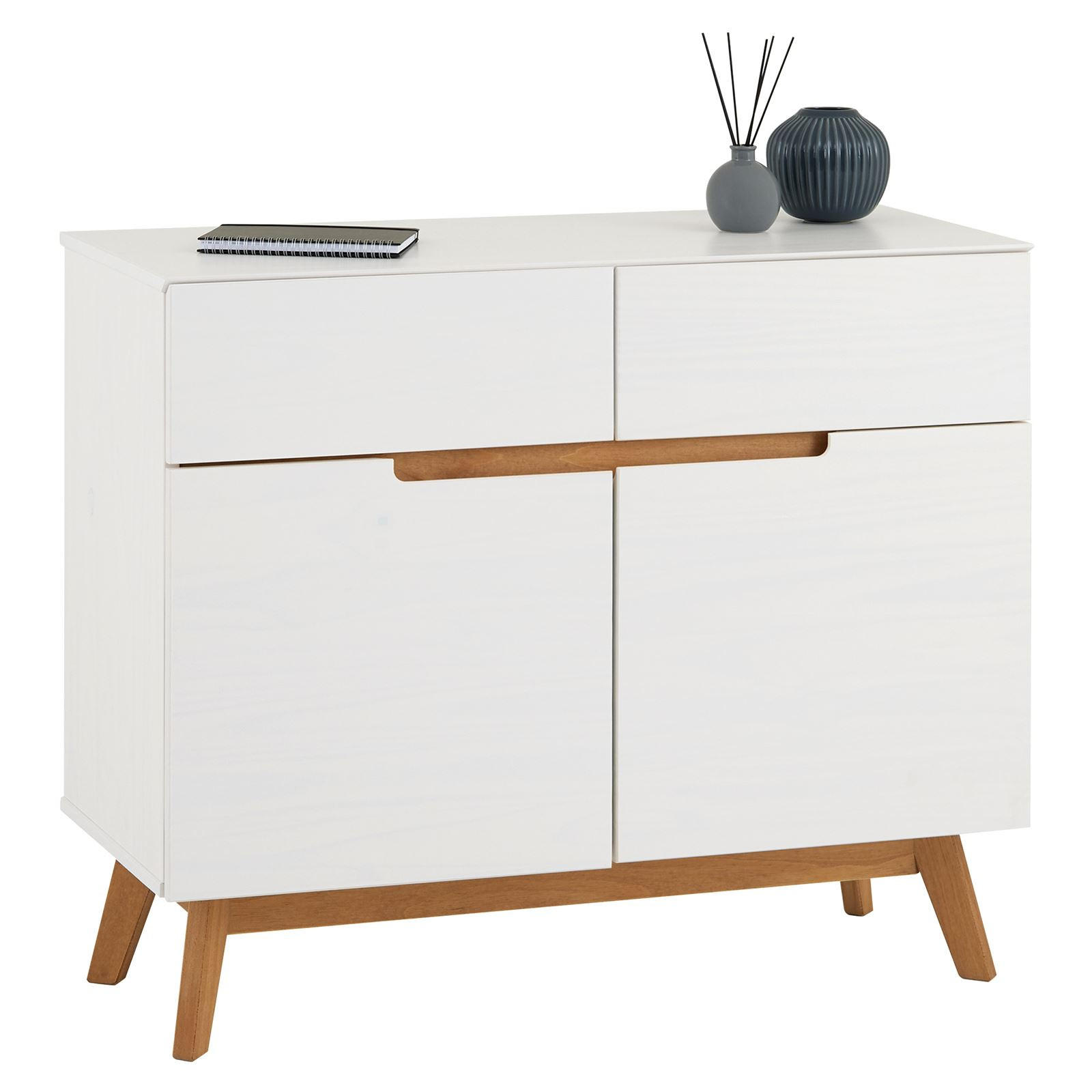 KOMMODE TIBOR - Weiß, Holz (98/84/40cm) - IDIMEX