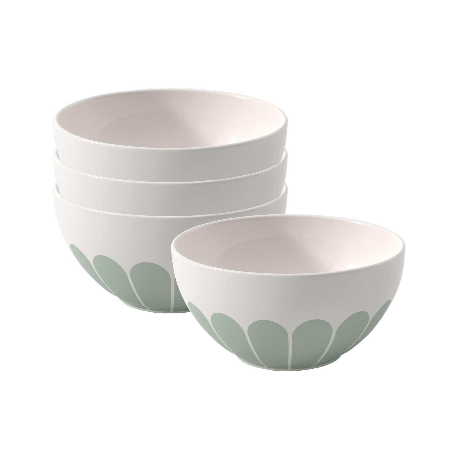 MÜSLISCHALEN Fleur Couleur Vert ø 14,1 cm 4er Set - Grün, Keramik (14.1cm) - Villeroy & Boch