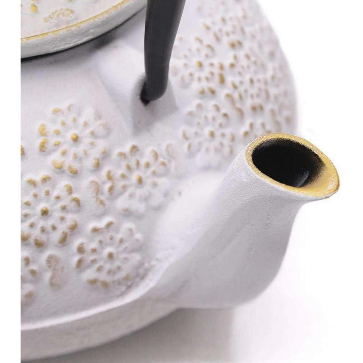 TEEKANNE Gusseisen 800 ml Weiß Sakura - Weiß, Metall (21/20cm)