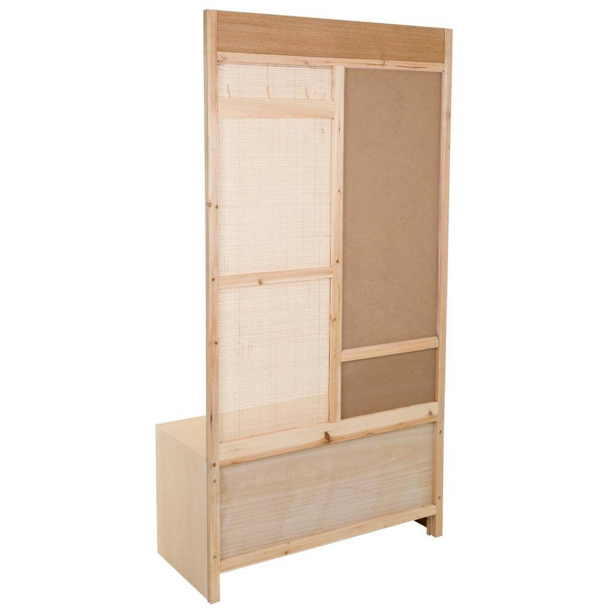 GARDEROBE aus Holz 90x8x181h-90x39x46 cm - Braun, Holzwerkstoff (90/181/8cm) - Wanderlust