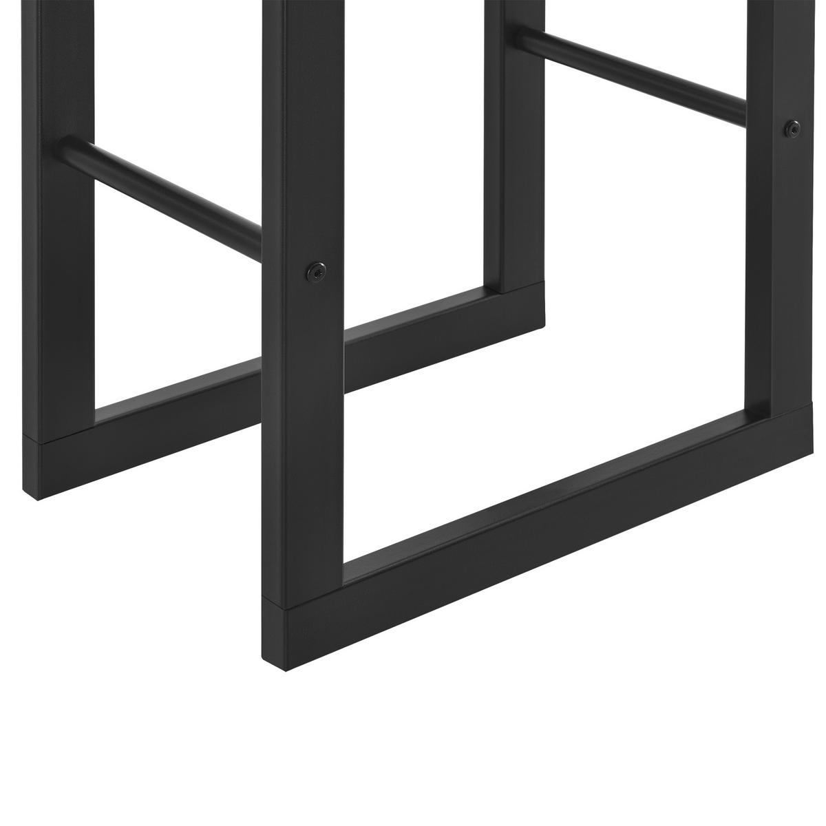 KAMINHOLZREGAL Täby - Schwarz, Metall (80/100/25cm) - [en.casa]