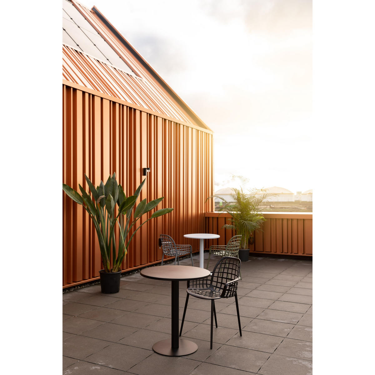 BISTROTISCH Metsu Garten Rund 70 cm Schwarz - Schwarz, Metall (70/70/76cm) - Zuiver