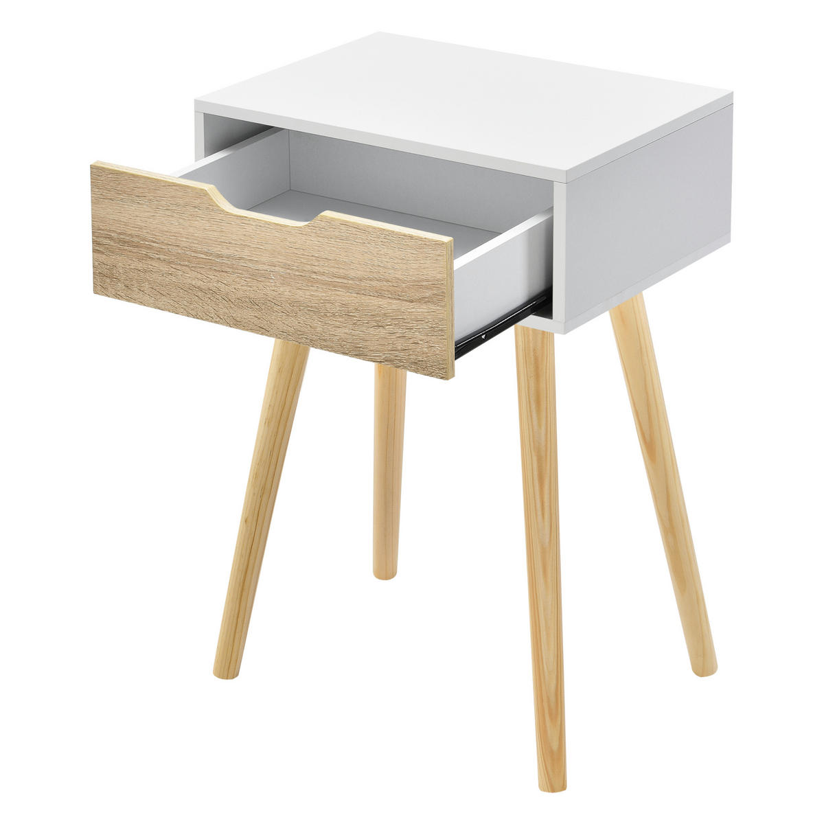 BEISTELLTISCH Östersund - Eichefarben/Naturfarben, Holz/Holzwerkstoff (30/40/60cm) - [en.casa]