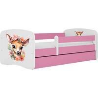 KINDERBETT Emily mit Schublade und Matratze, Rosa 70x140 cm - Dunkelorange/Rosa, Holzwerkstoff (140/70cm) - WFL GROUP