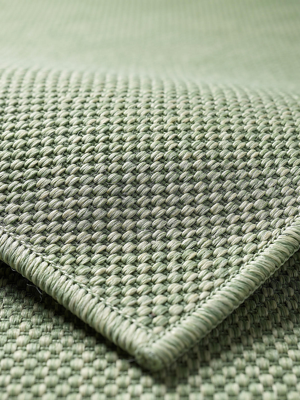 FLACHWEBTEPPICH Uni BORNO Polypropylen Grün 240 x 340 cm - Grün, Textil (240/340cm) - KADIMA DESIGN