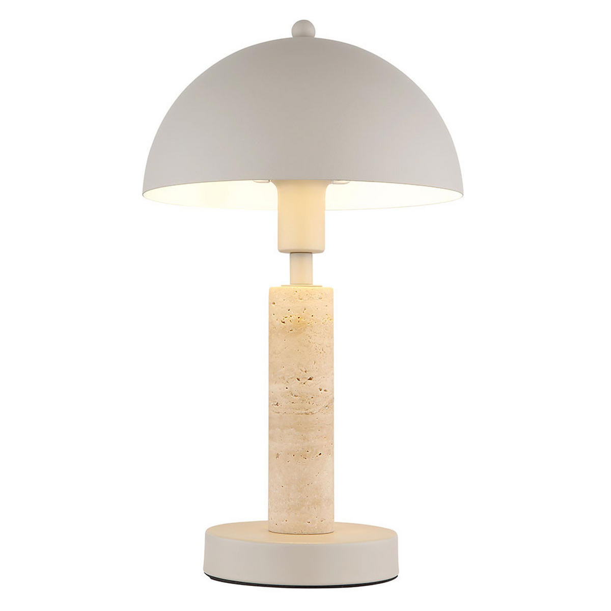 LED TISCHLEUCHTE Travertin Stein Sand - Bernsteinfarben, Metall (20/20/34cm) - Globo Lighting