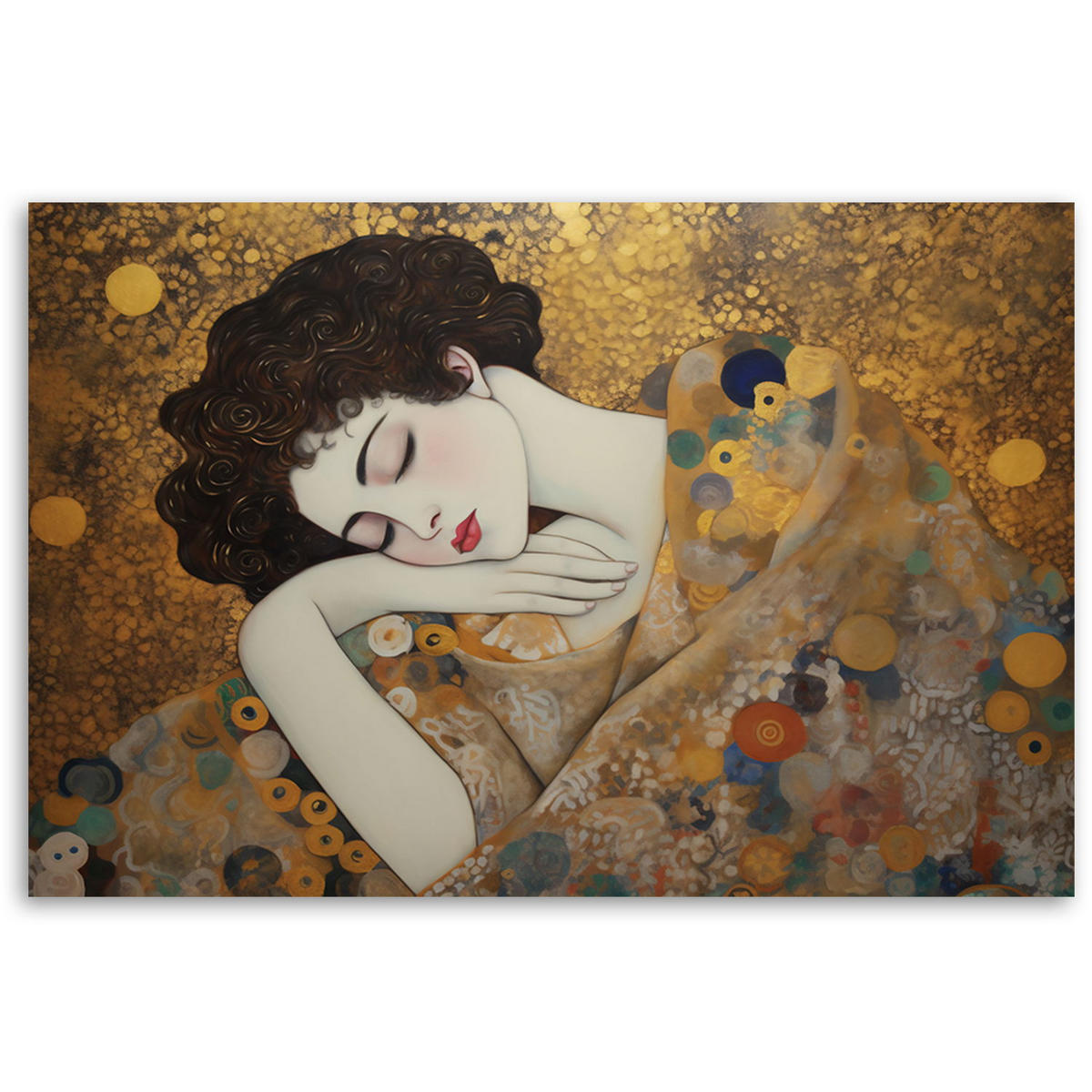 KUNSTDRUCK Gold 120/80 cm - Goldfarben, Textil (120/80cm) - KUNSTLOFT
