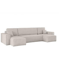 ECKSOFA Mit Schlaffunktion Und Bettkasten BEST Dicker Cord Cord Poso Beige - Beige, Holz/Textil (312/142cm) - Kaiser Möbel