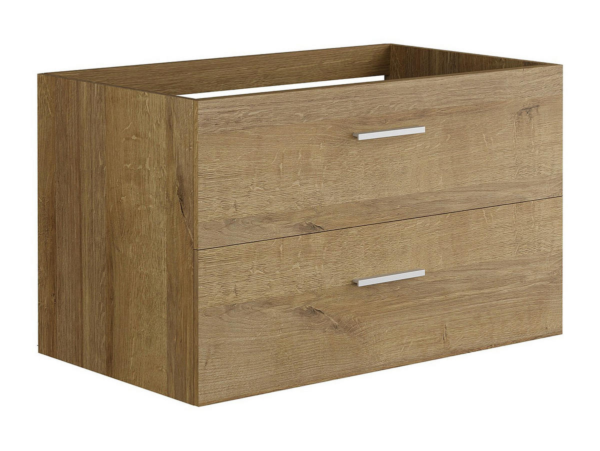 WASCHBECKENUNTERSCHRANK hängend - B. 80 cm - Naturfarben hell - KAYLA - Naturfarben, Holz (80/47/45cm) - Vente-Unique