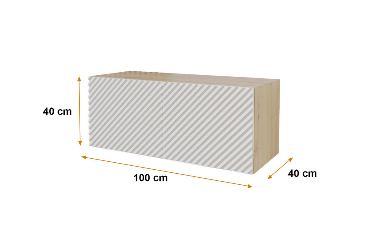 LOWBOARD ZENO-W 100x40x40 cm - Weiß - Weiß, Holzwerkstoff (100/40/40cm) - ALTDECOR