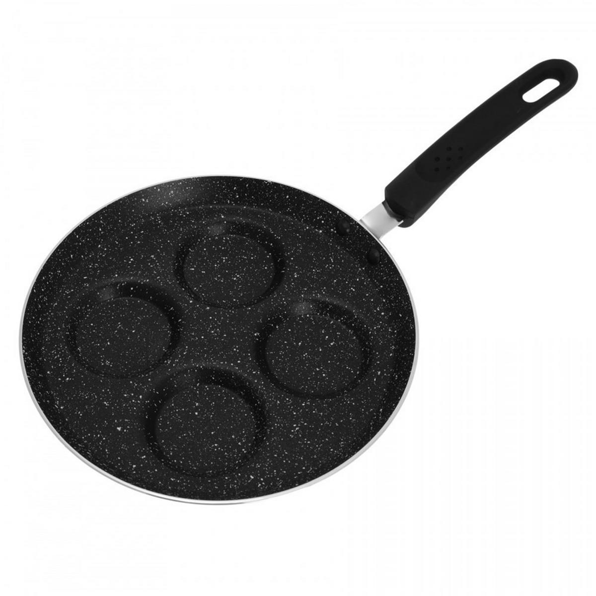EIERPFANNE Schwarz 27/27/3 cm KH3928 - Schwarz, Metall (24cm) - Kinghoff 