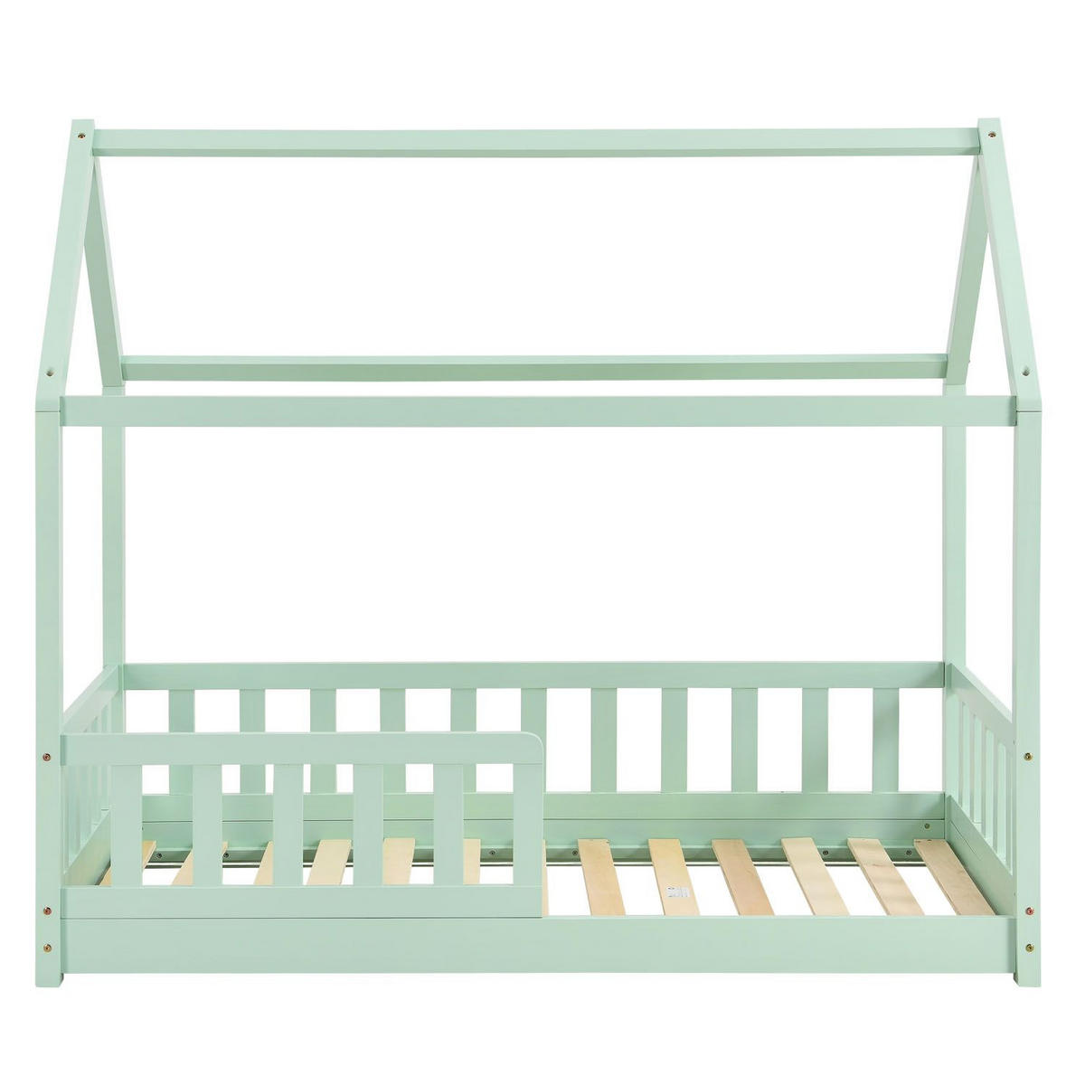 KINDERBETT Marli mint 80x160 cm - Mintgrün, Holz (80/160cm) - Juskys