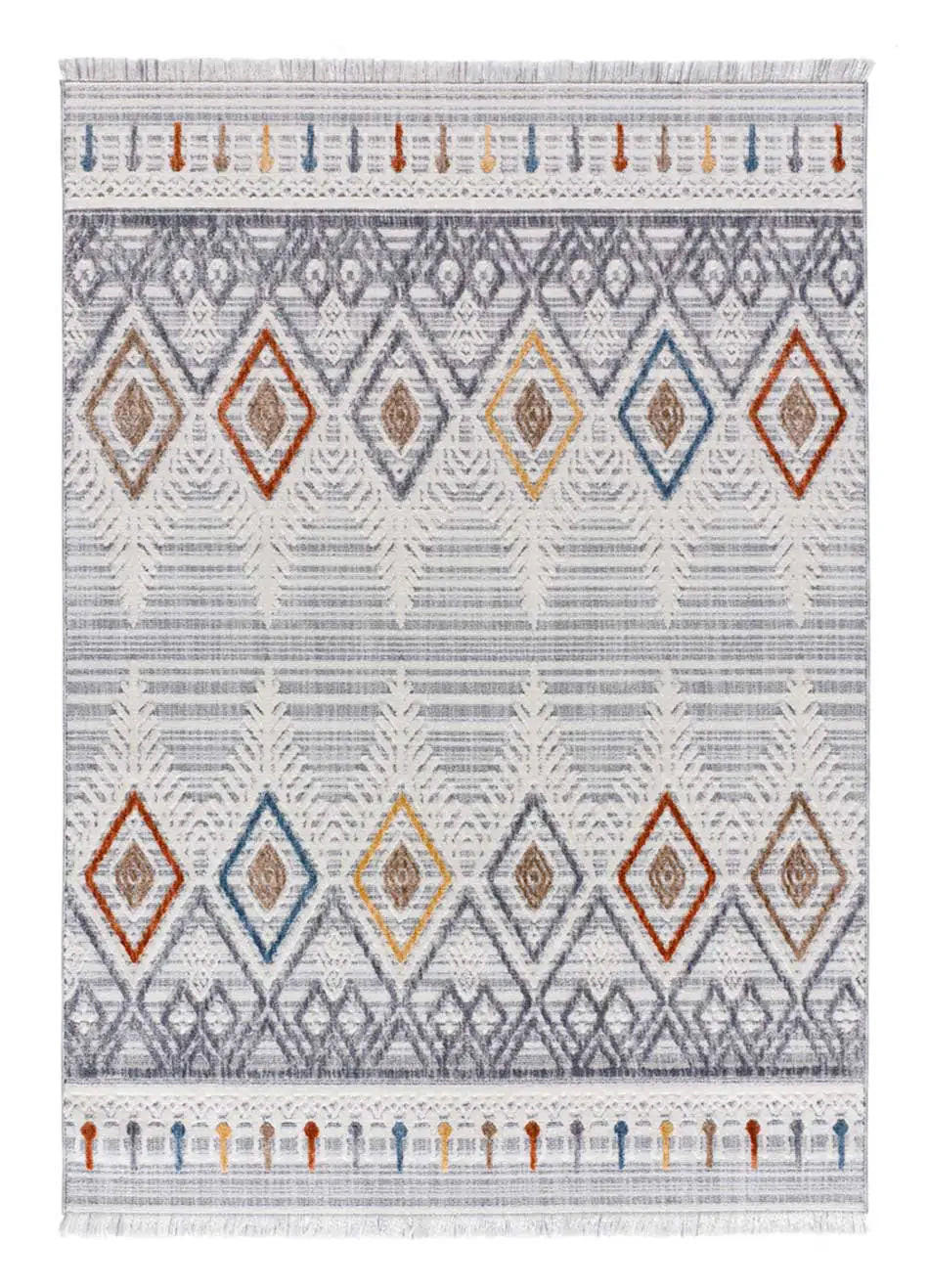 WEBTEPPICH Mehrfarbig Broadway 155/230 cm - Multicolor/Grau, Naturmaterialien/Textil (155/230cm) - Atticgo