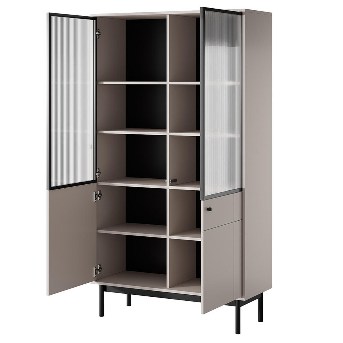 WOHNZIMMER-SET 3-TLG. Jantar-160 - Beige, Holzwerkstoff (361/185/39cm) - Lomado