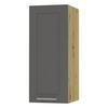 KÜCHENHÄNGESCHRANK Kvantum W2/30 Graphit Matt / Eiche Artisan Matt 30 / 32,5 / 72cm - Graphitfarben/Eiche Artisan, Holz/Holzwerkstoff (30/72/32.5cm) - Feldmann-Wohnen