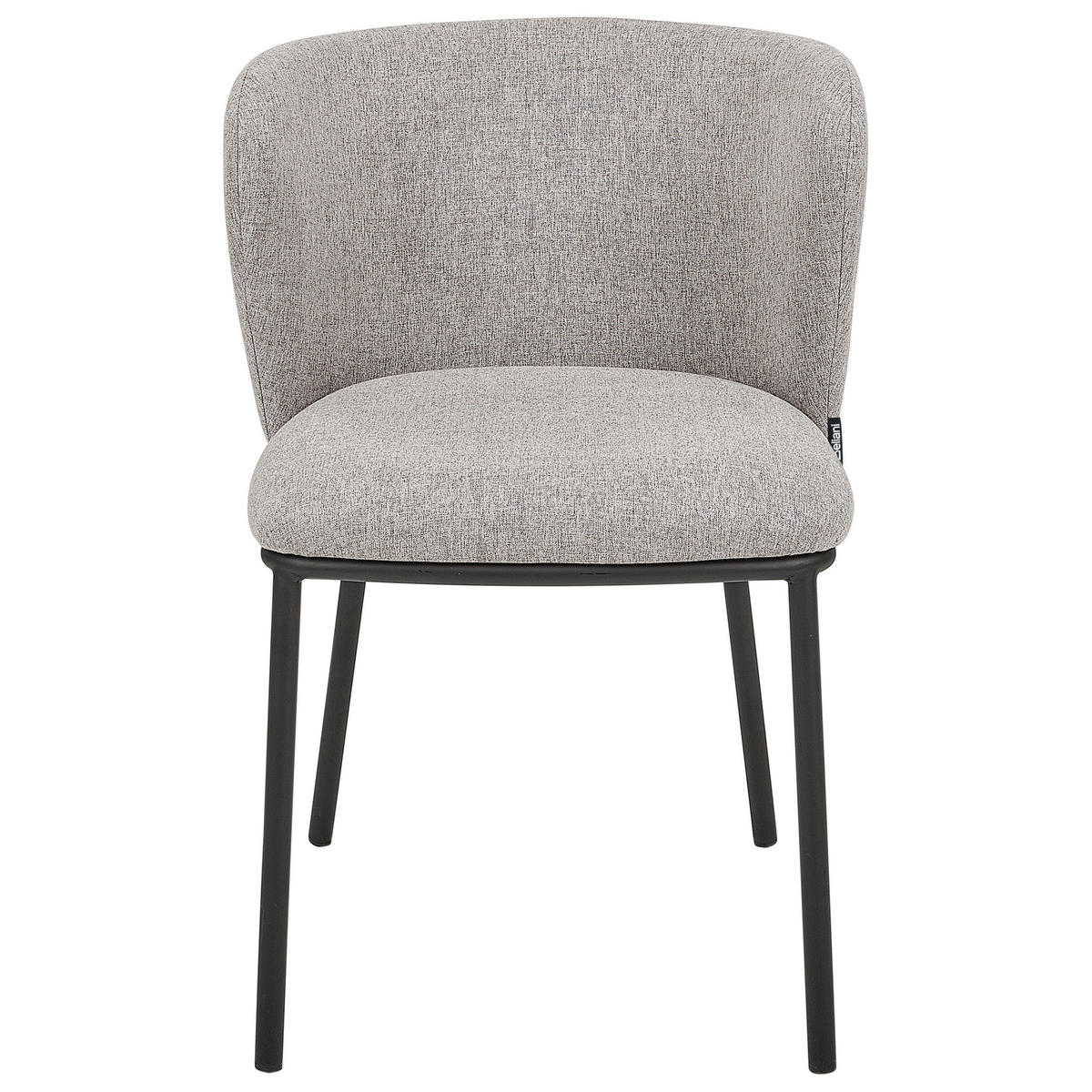 JÍDELNÍ ŽIDLE sada 2 ks čalounění Šedá Mina - šedá, kov/textil (48/75/52cm) - Beliani