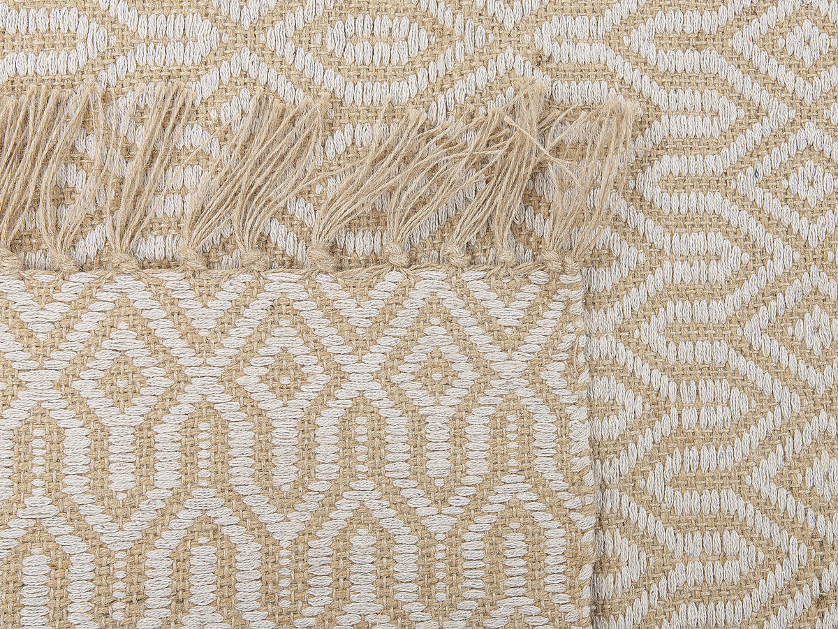 KURZFLOR-TEPPICH Pozanti 200/140 cm - Beige, Naturmaterialen (140/200cm) - Beliani