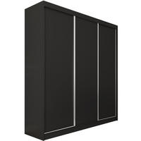 SCHWEBETÜRENSCHRANK Mario 240/216/61 schwarz - Schwarz, Holzwerkstoff (240/216/61cm) - Beautysofa