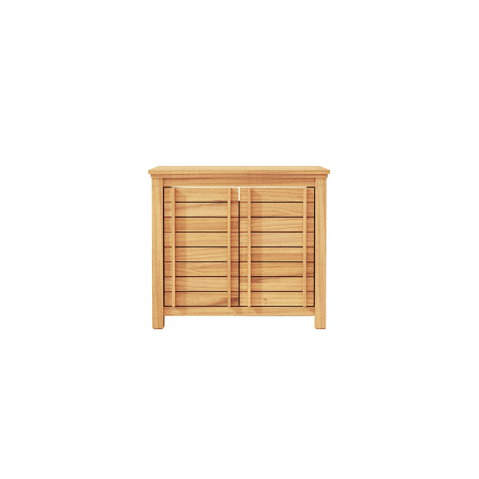 WASCHTISCHUNTERSCHRANK Rose Natur aus Teak - Naturfarben, Holz (90/80/45cm) - Tikamoon