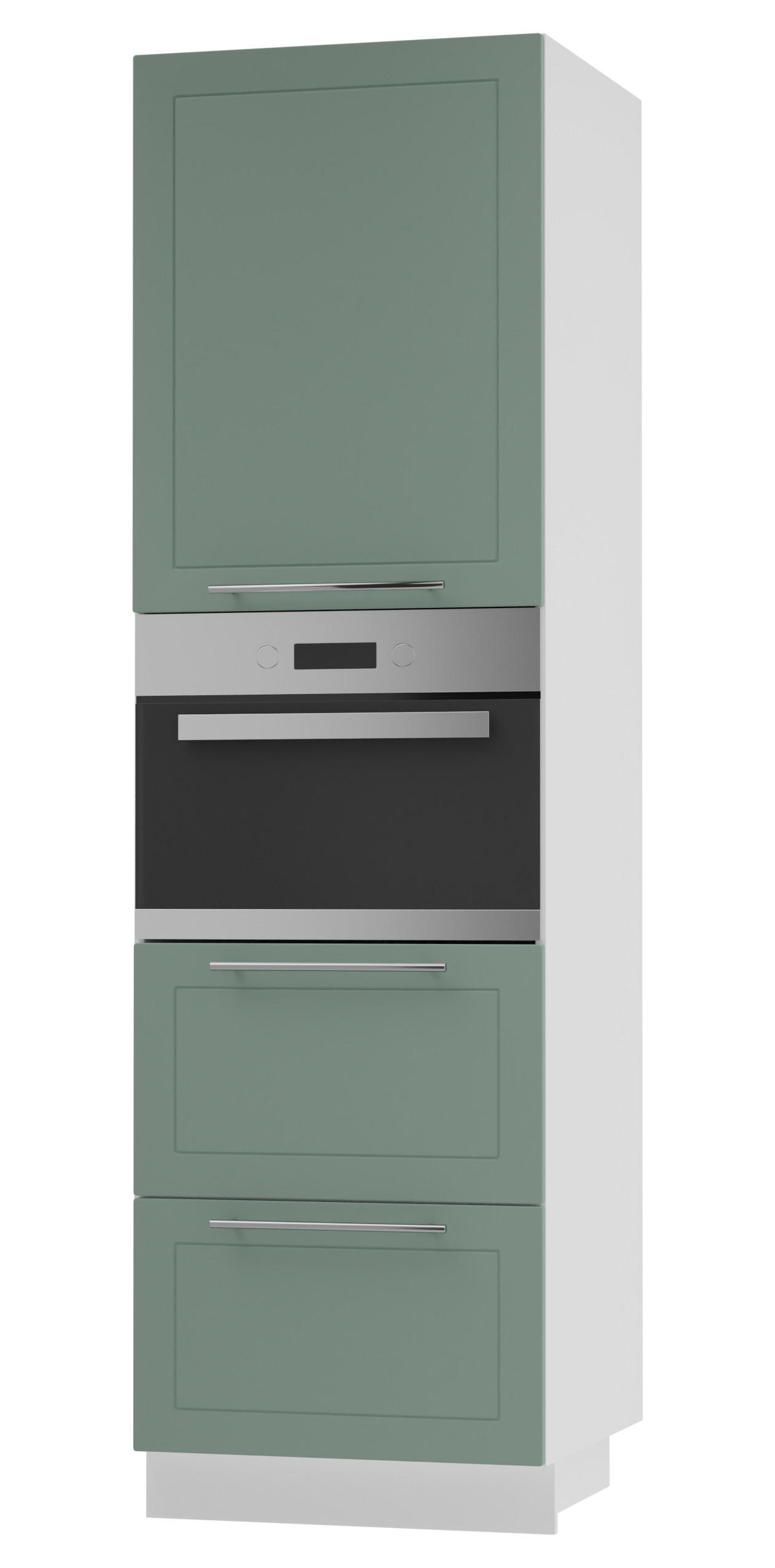 Feldmann-Wohnen Backofenhochschrank Mintgrün, Weiß 60x207x59 cm