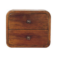 NACHTTISCH Mini Wandmontiert - Messingfarben/Braun, Holz/Metall (30/25/25cm) - Artisan Furniture