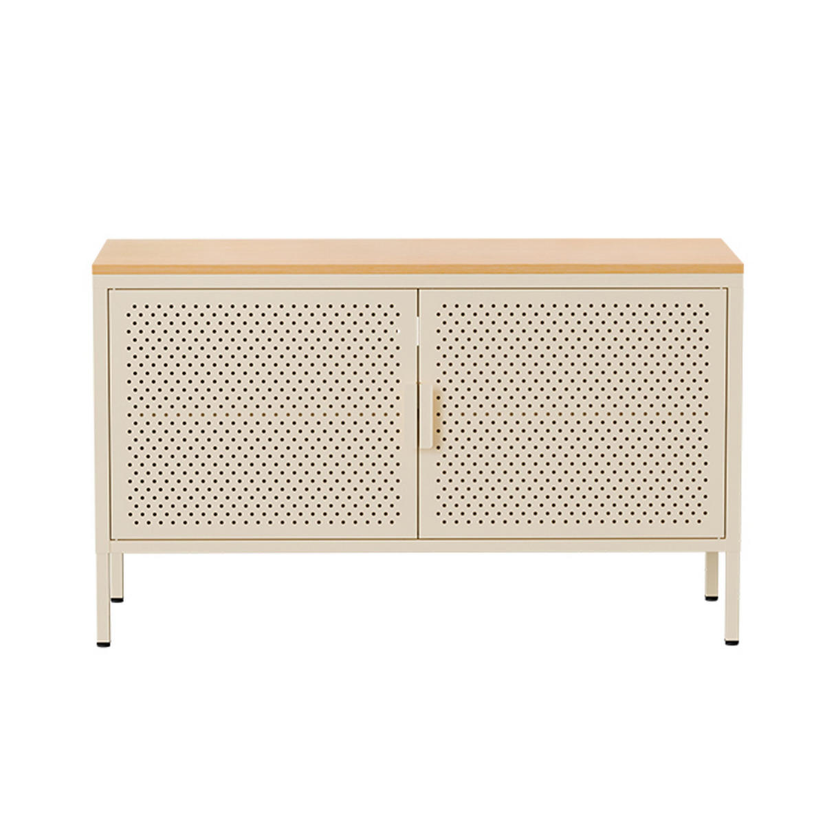 SIDEBOARD 100 cm, Ekru - Weiß, Metall (40/60/100cm) - Oviala