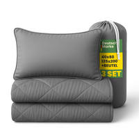 BETTENSET 2tlg. Reise Set ( Sommer Steppdecke 135x200cm + Kissen 40x80cm) - Anthrazit - Anthrazit, Textil (135/200cm) - Bestlivings