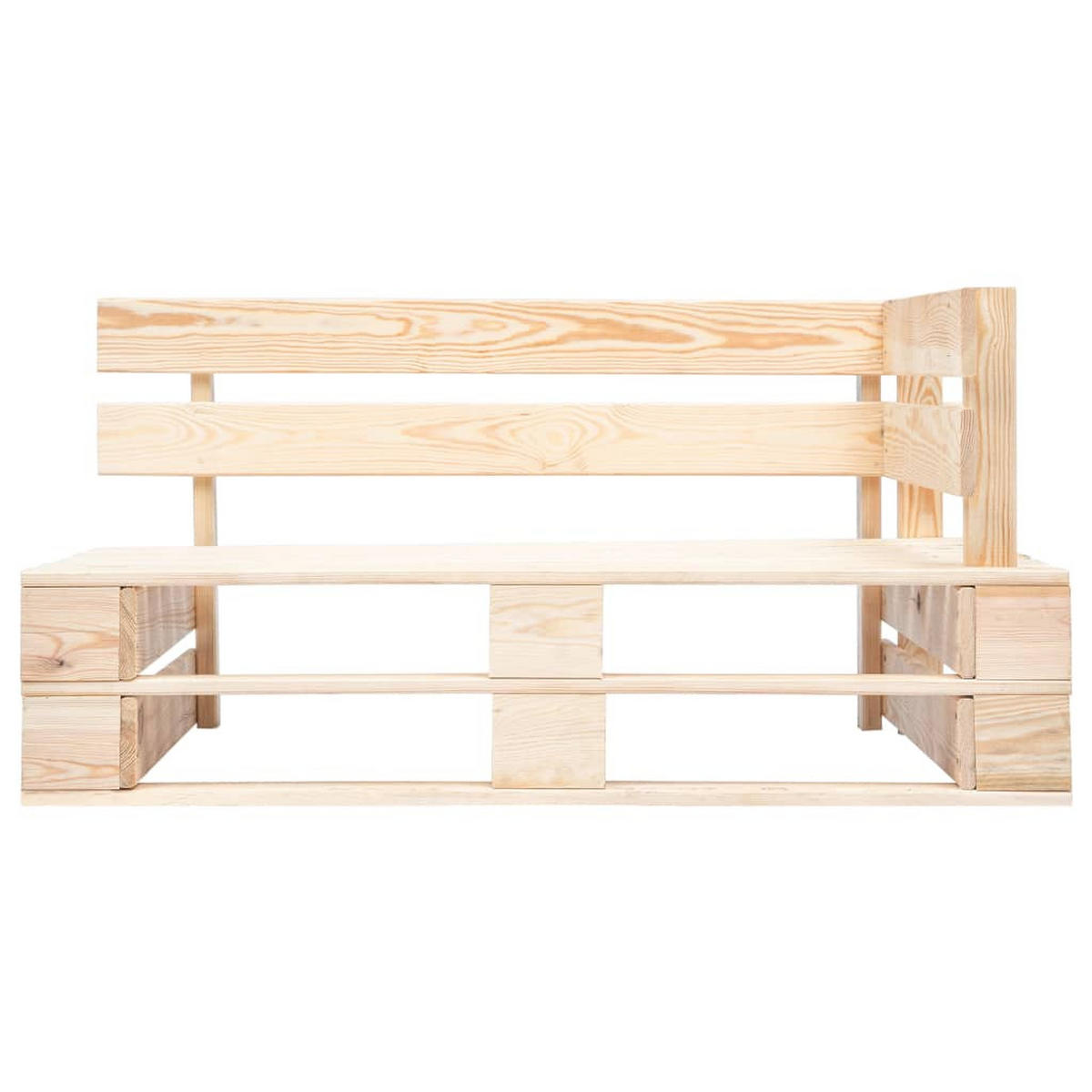 OUTDOOR-ECKBANK Paletten Holz - Braun, Holz (110/55/65cm) - furnicato