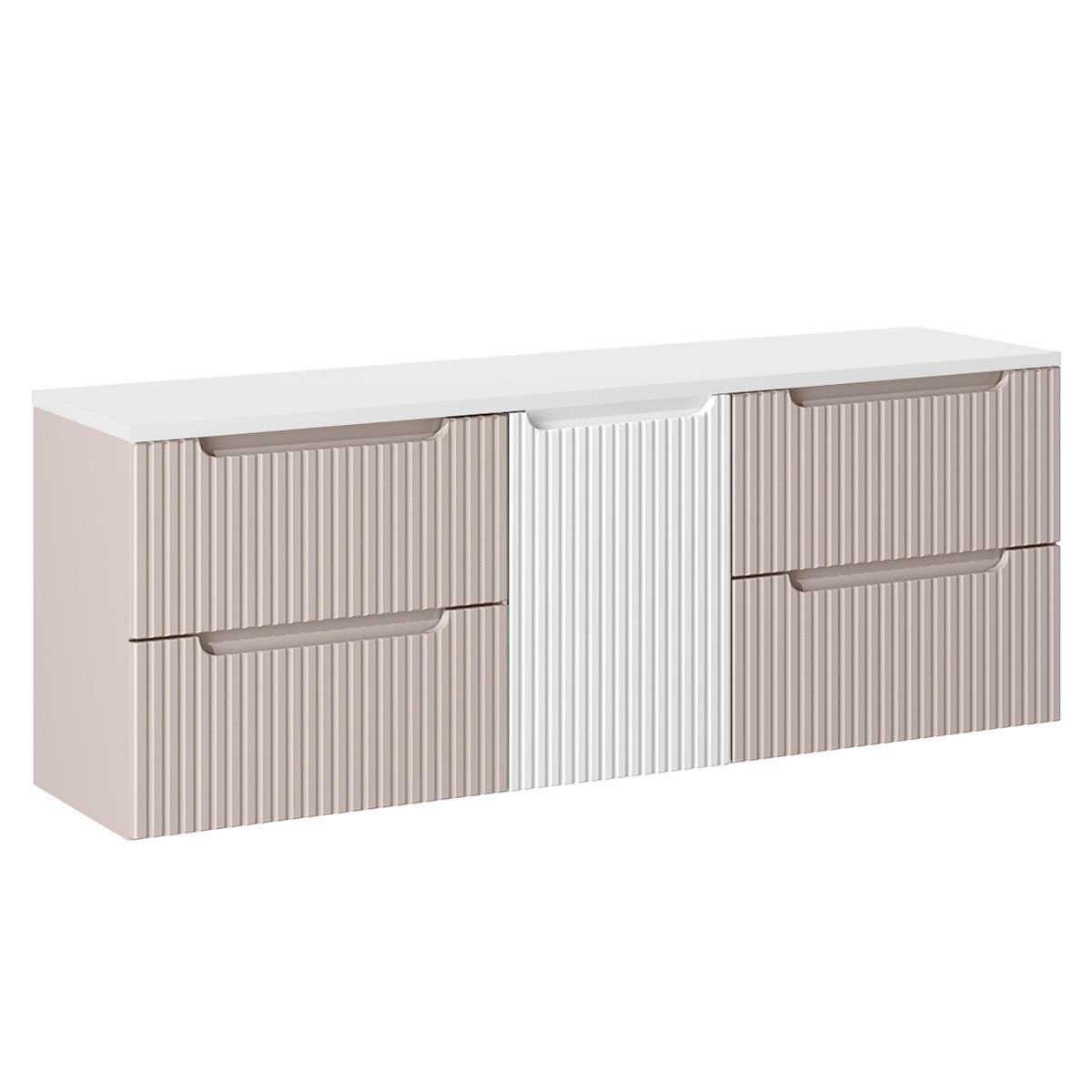 WASCHTISCHUNTERSCHRANK 160.4cm Riva Kaschmir - Beige, Holzwerkstoff (160.4/59.5/40cm) - Petits-meubles