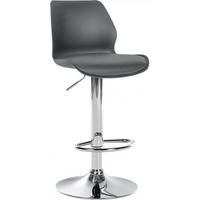 BARHOCKER Kunststoff grau - Chromfarben/Grau, Kunststoff/Textil (39/82/42cm) - CLP