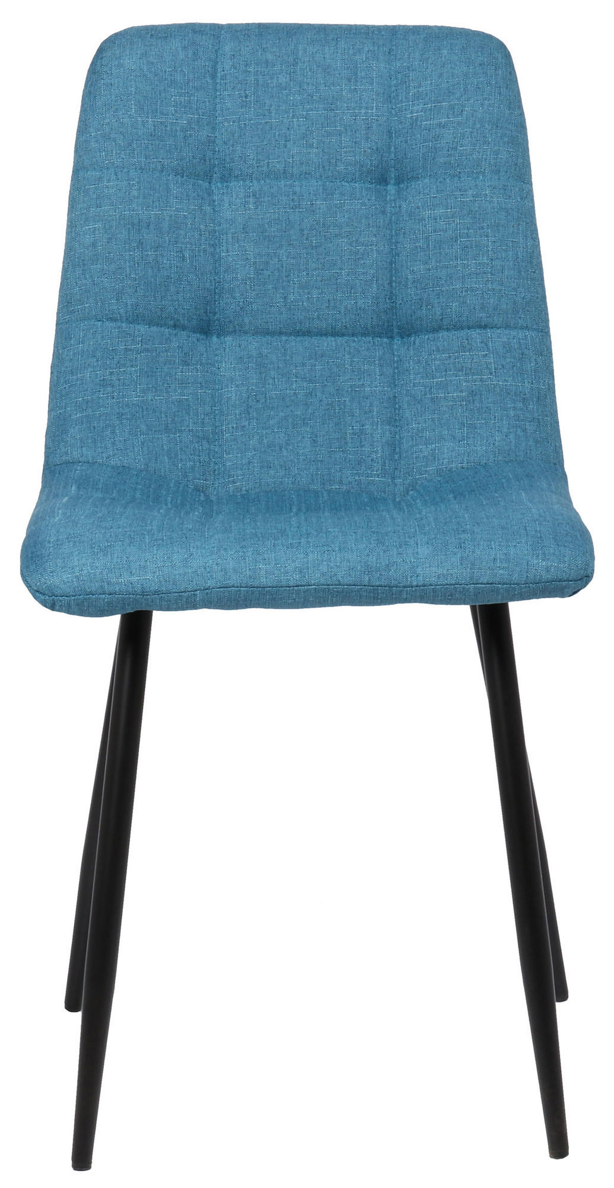 ESSZIMMERSTUHL Till, 2er Set Stoff, Gestell Metall matt Schwarz Blau - Blau/Schwarz, Textil/Metall (45/88/52cm) - TPFLiving