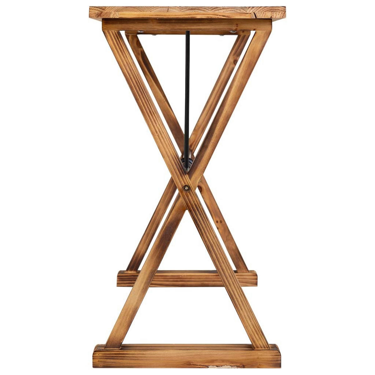 KONSOLENTISCH aus Metall und Holz, 106x40x77cm - Braun, Holz (78.5/108/42cm) - Wanderlust