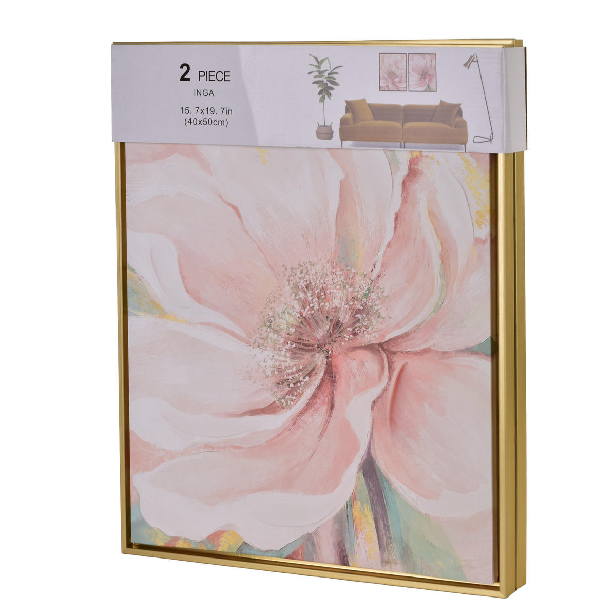 BILD Inga 2er Set 40/3/50 cm Kunstoff - Roségold, Kunststoff (40/50cm) - Mondex