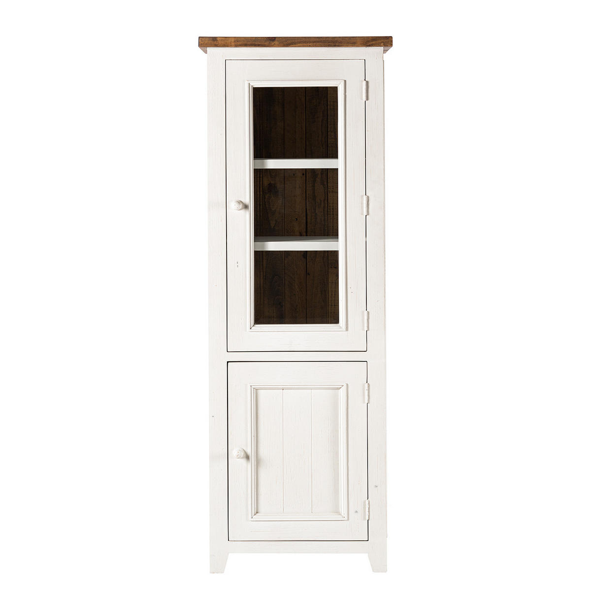 STANDVITRINE - Kiefer massiv - Kieferfarben, Holz (65/179/45cm) - home24