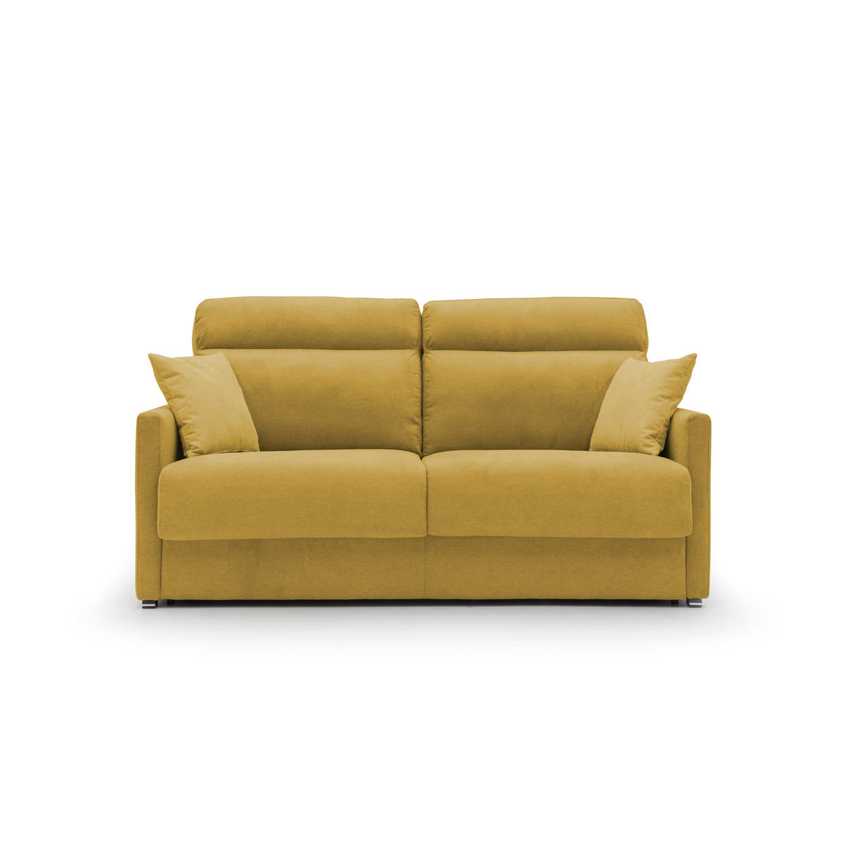 SCHLAFSOFA Margot - Gelb, Textil (156/102/97cm) - Divani.store