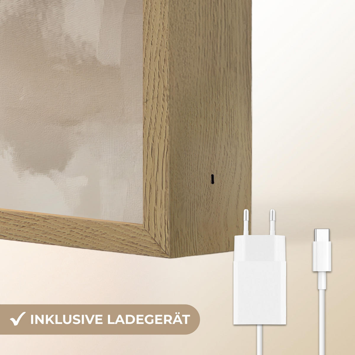 NÁSTĚNNÁ LAMPA S AKUMULÁTOREM Květina - béžová - barva - stín 70x100 cm - béžová, kompozitní dřevo (70/100/8cm) - OnlyWow