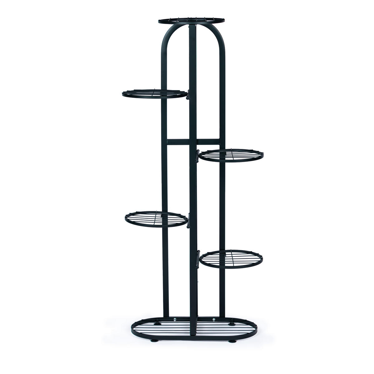 BLUMENSTÄNDER VERTA Schwarz - Schwarz, Metall (23.5/47/106cm) - Mat-Haus