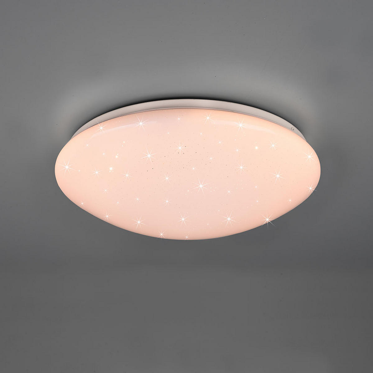 LED DECKENLEUCHTE Metall Weiß Sparkle Dekor - Weiß, Metall (38/38/10.5cm)