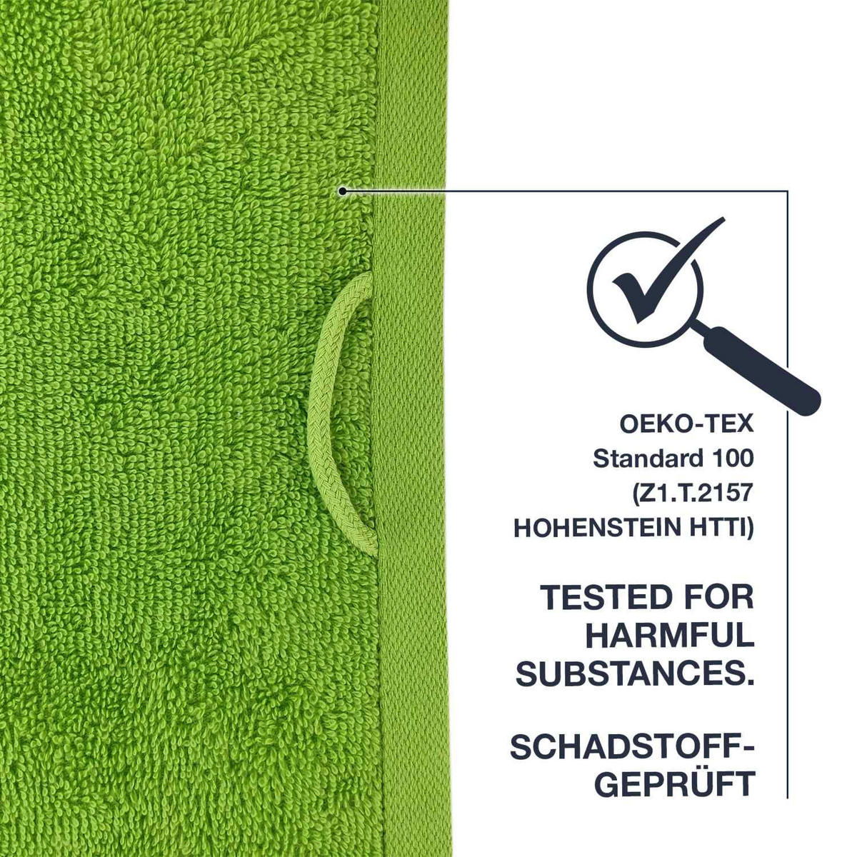 DUSCHTUCH JASMINA WEICH - Grün, Textil (70/140cm) - WohnDirect