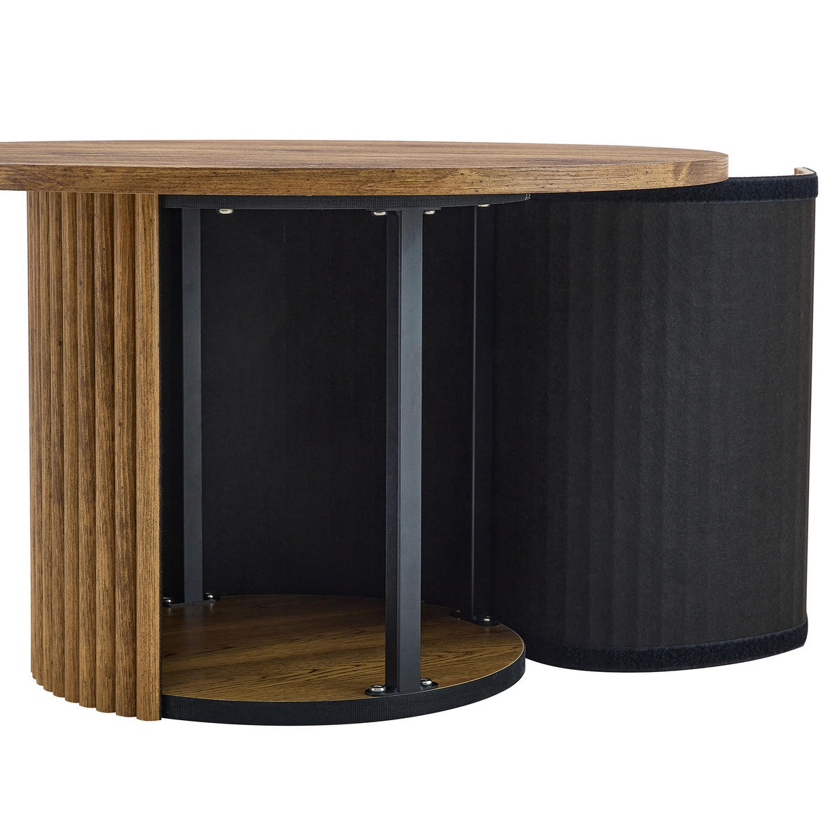 COUCHTISCH 70/70/42 cm holzfarben aus MDF mit Metallrahmen - Kieferfarben, Holzwerkstoff (70/70/42cm) - OKWISH