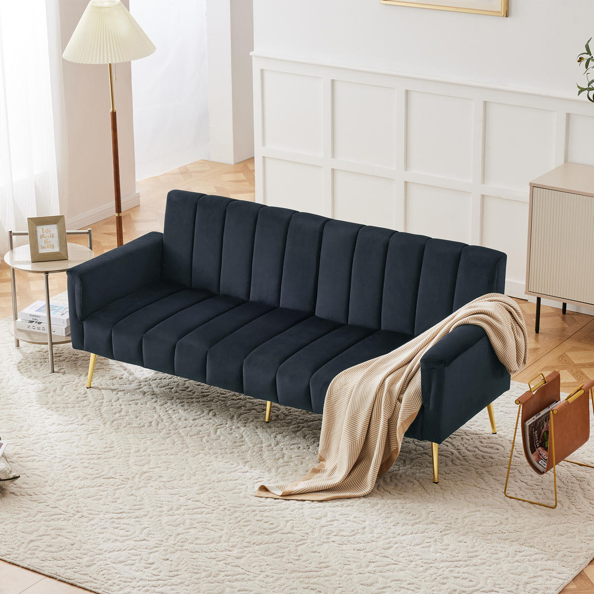 SCHLAFSOFA Dunkelgrau 183/76/75 cm - Dunkelgrau, Textil (76/75/183cm) - Urban Meuble