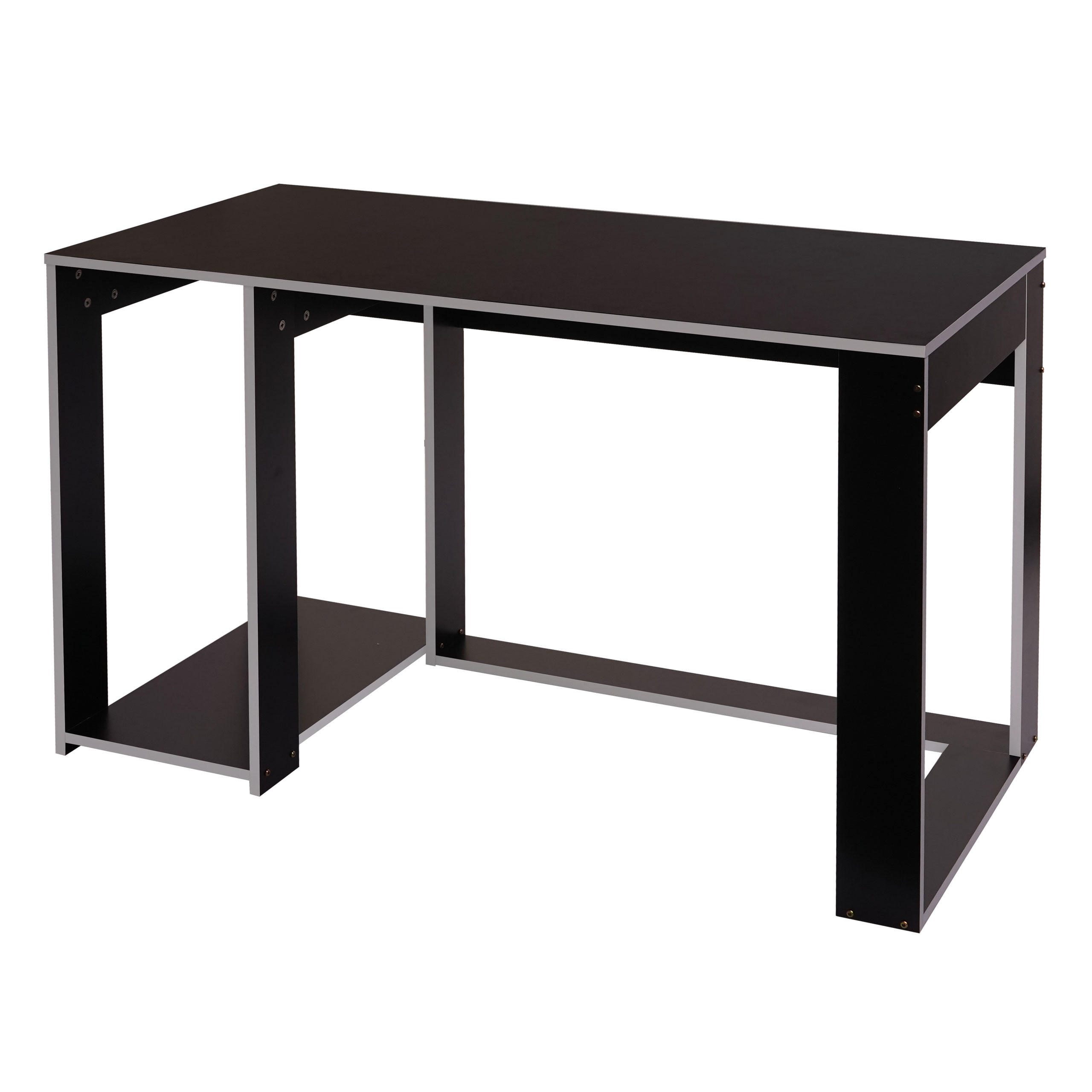 SCHREIBTISCH rechteck Schwarz, Grau - Schwarz/Grau, Holzwerkstoff (60/120/76cm) - MCW