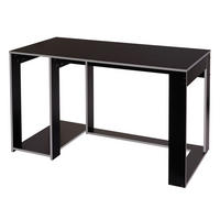 SCHREIBTISCH rechteck Schwarz, Grau - Schwarz/Grau, Holzwerkstoff (60/120/76cm) - MCW