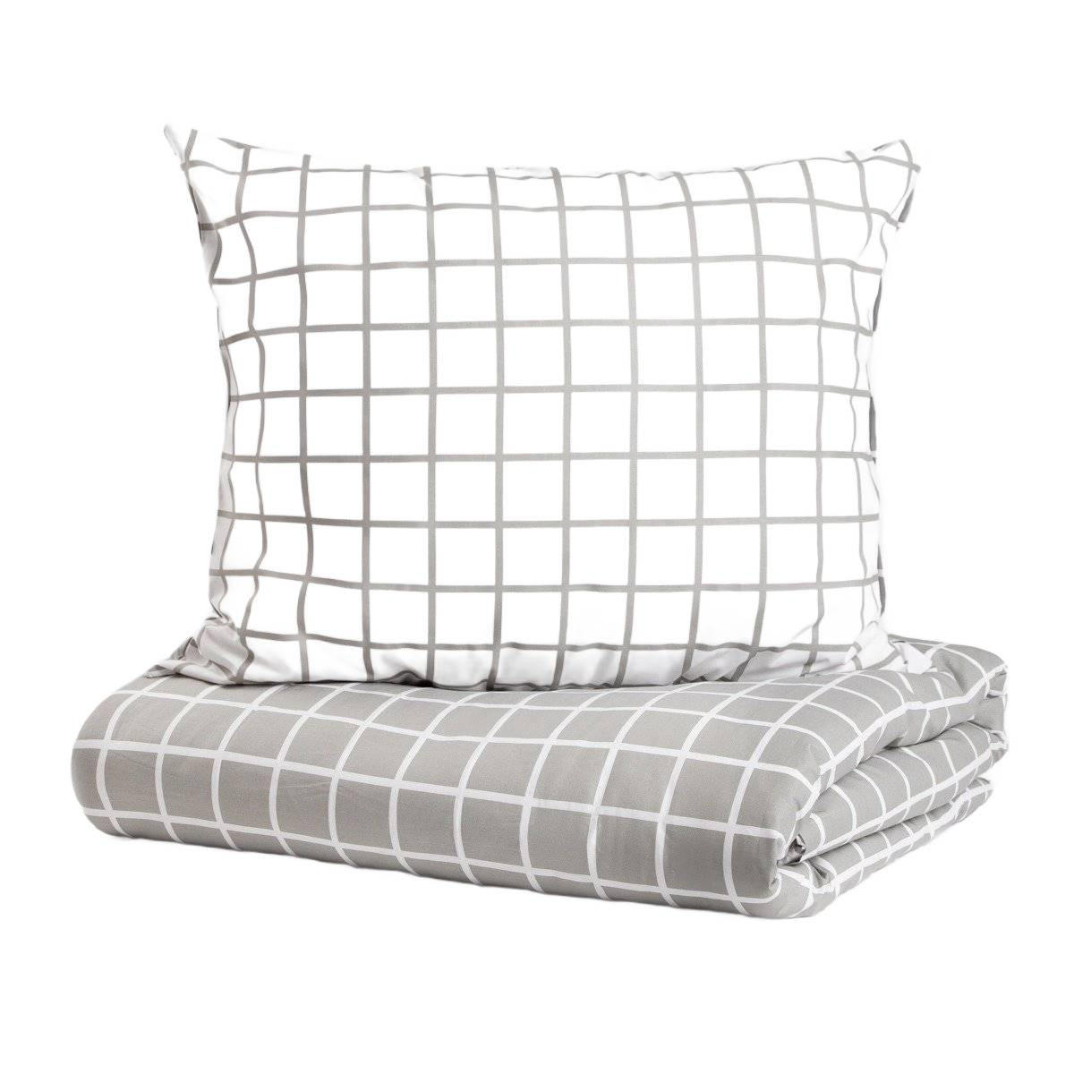 BETTWÄSCHE Reyes grau-weiß 140/200 cm - Grau, Textil (140/200cm) - Homla