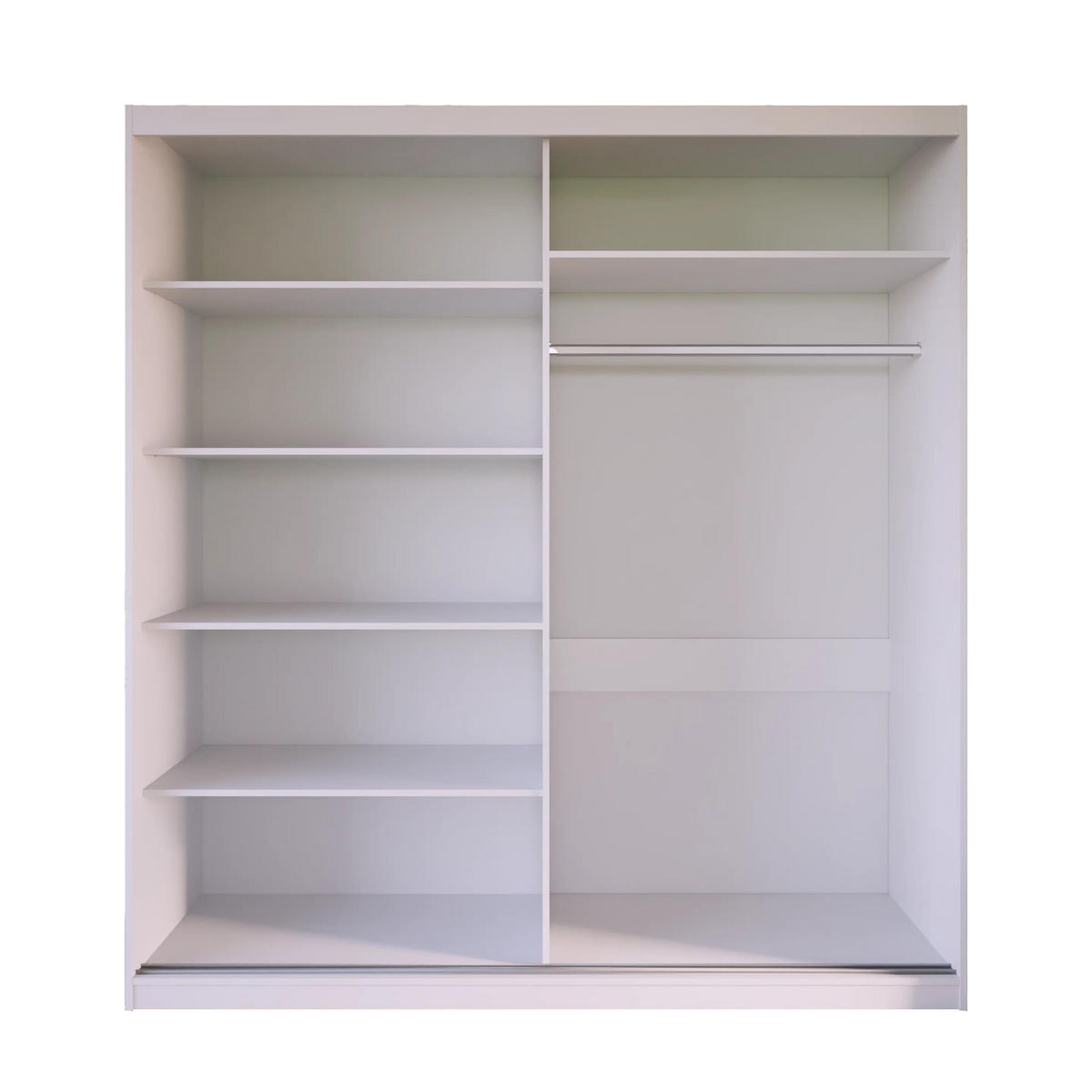 SCHWEBETÜRENSCHRANK Mirano Kaschmir 200 cm - Kaschmir, Holzwerkstoff (200/215/60cm) - Ravio